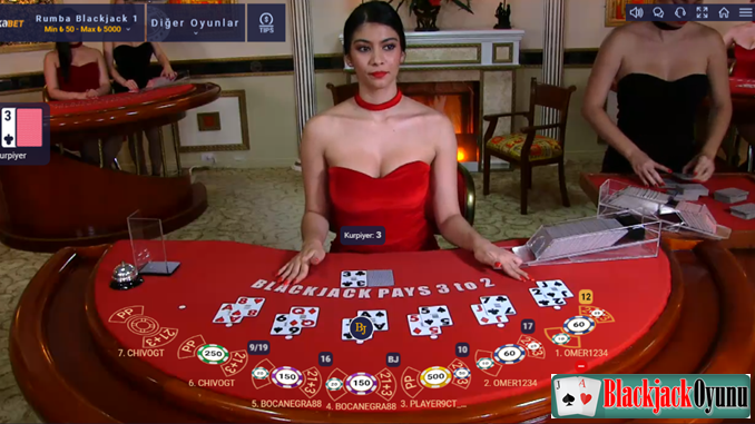 Canlı Blackjack oyunu